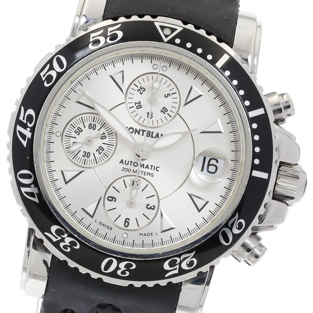 Montblanc Meisterstic 7034 Chronograph Silver Dial Automatic Mens Watch894259